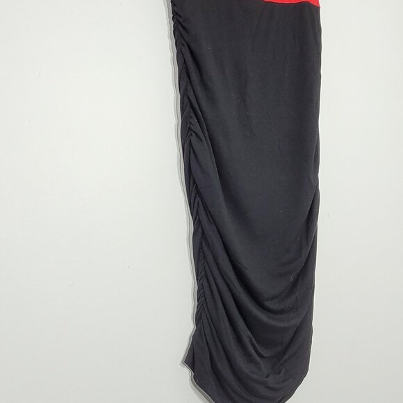 INC Petite Black Purple Red Draped Neckline Sheath Lined Dress Sleeveless TP - Picture 6 of 12